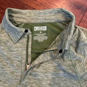 Duluth Trading Co Green short Sleeve Polo Shirt Size Medium